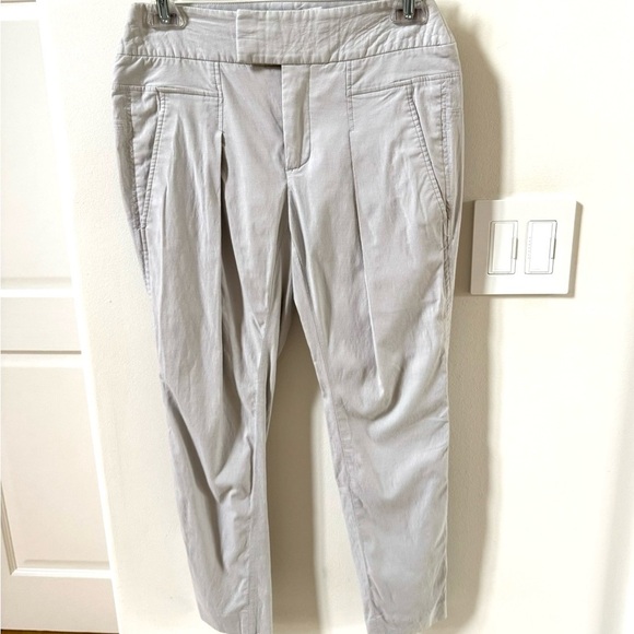 Helmut Lang Minimalist Pleated Tapered Pants in Light Gray 0 - Picture 2 of 10